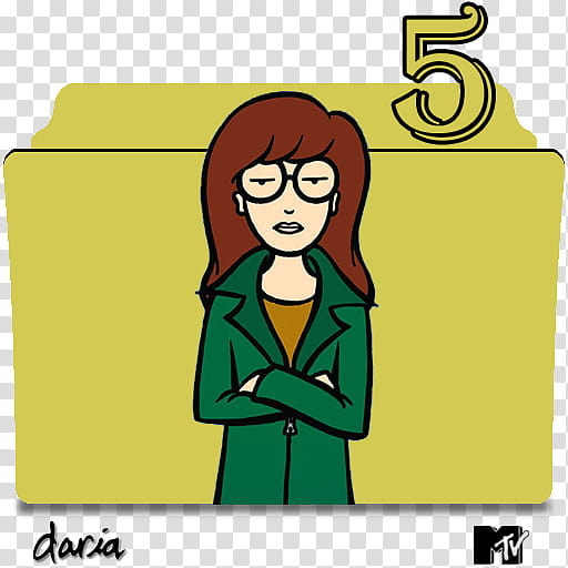 Daria series and season folder icons, Daria S ( transparent background PNG clipart