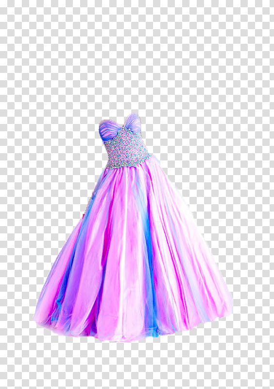 dresses  vestidos, pink and purple sweetheart neckline a-line gown transparent background PNG clipart
