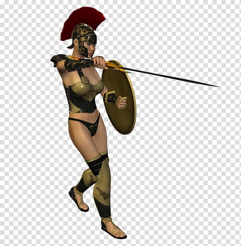 Spartana Female Warrior , Spartana female warrior holding sword and shield transparent background PNG clipart