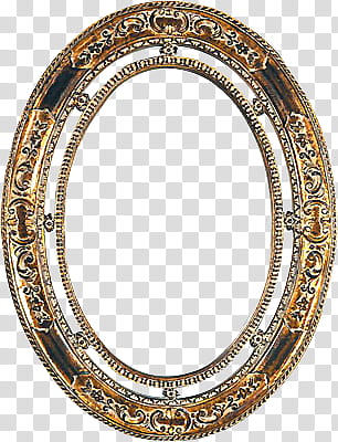 Antique Oval Frames s, oval brown frame transparent background PNG clipart