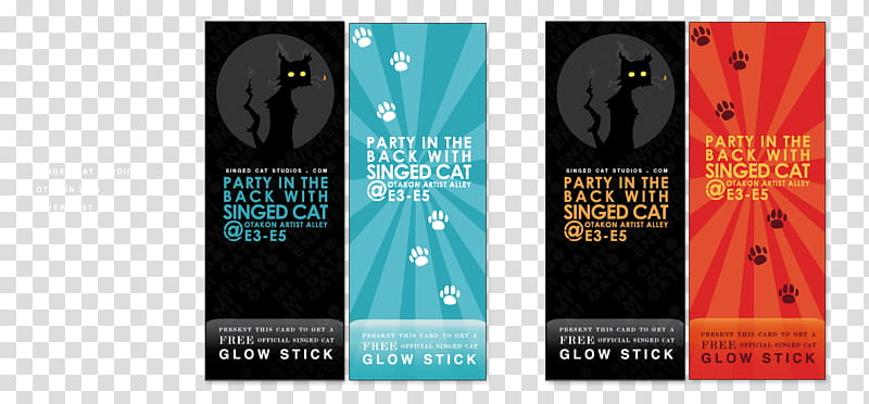 Singed Cat Studio Flyers v, two Part in the Back with Singed Cat tickets transparent background PNG clipart