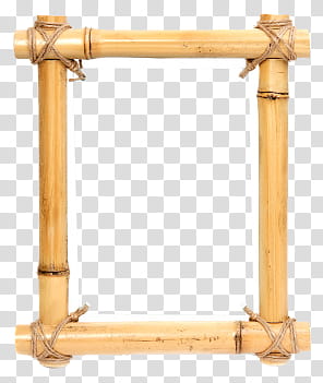 brown bamboo frame transparent background PNG clipart