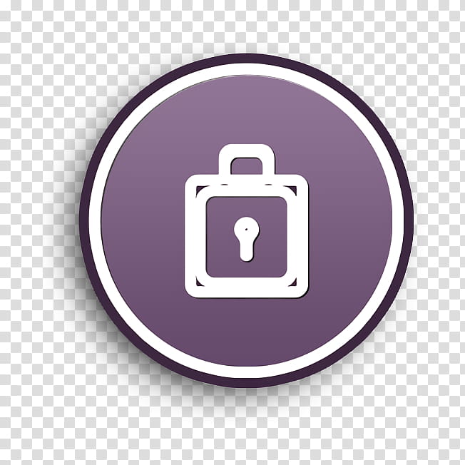 linecon icon lock icon pass icon, Password Icon, Round Icon, Safety Icon, Purple, Violet, Circle, Logo transparent background PNG clipart