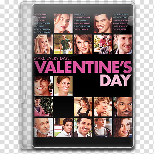 Movie Icon , Valentine's Day, Make Every Day... Valentine's Day DVD case transparent background PNG clipart