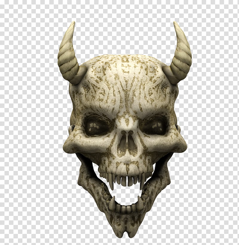 Demon Skull , demon skull illustration transparent background PNG clipart