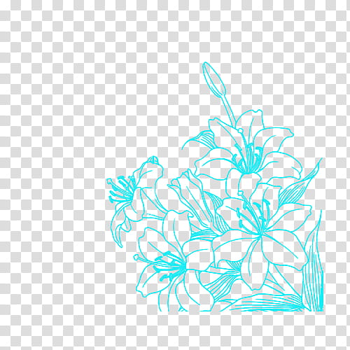 Flores, blue lily flowers artwork transparent background PNG clipart