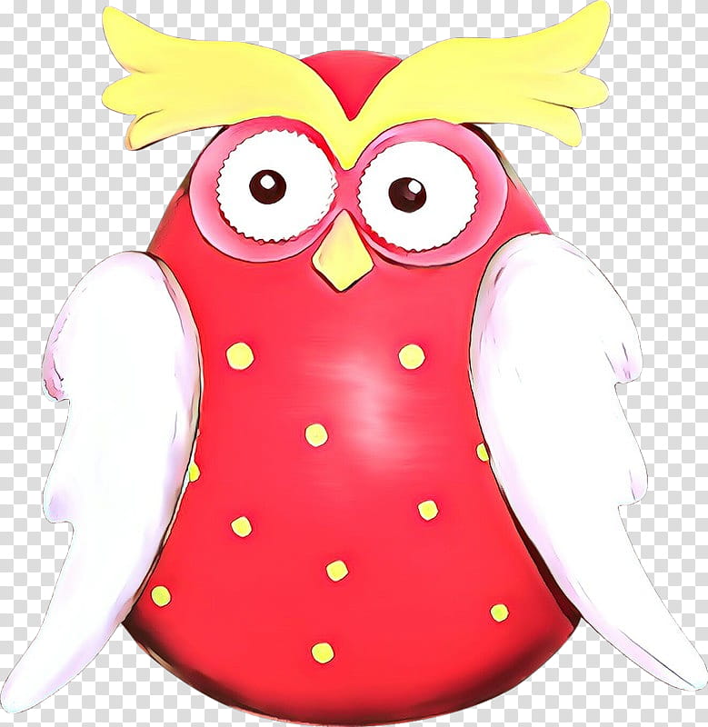 owl pink bird cartoon bird of prey, Magenta transparent background PNG clipart