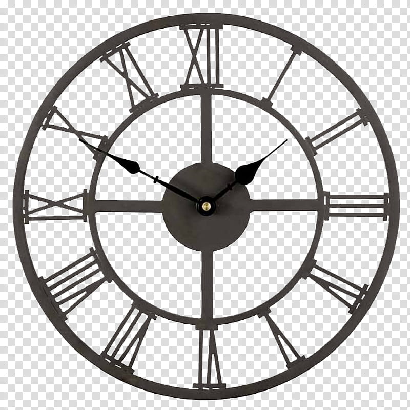 Clocks ColdLove, round black roman clock displaying : transparent background PNG clipart