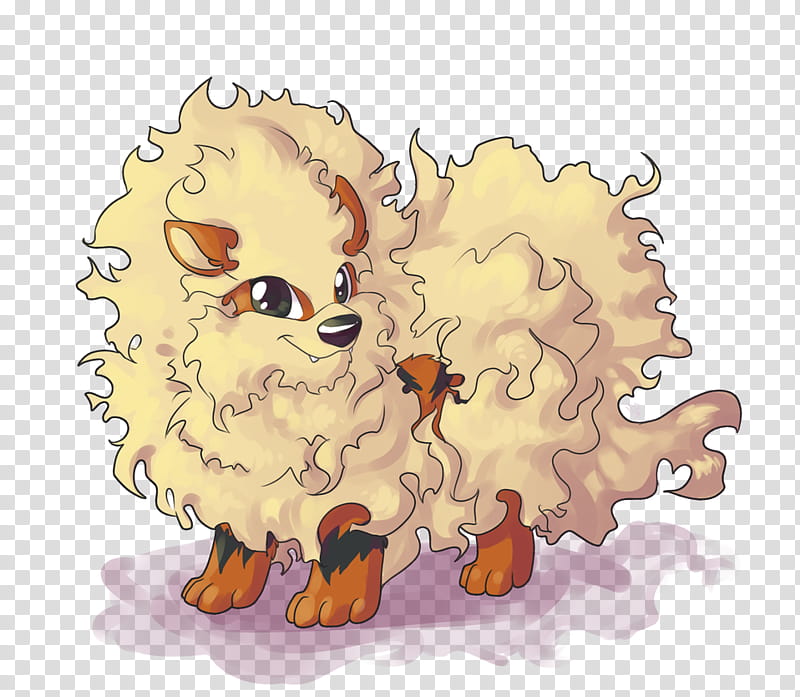 Fluffy Arcanine transparent background PNG clipart