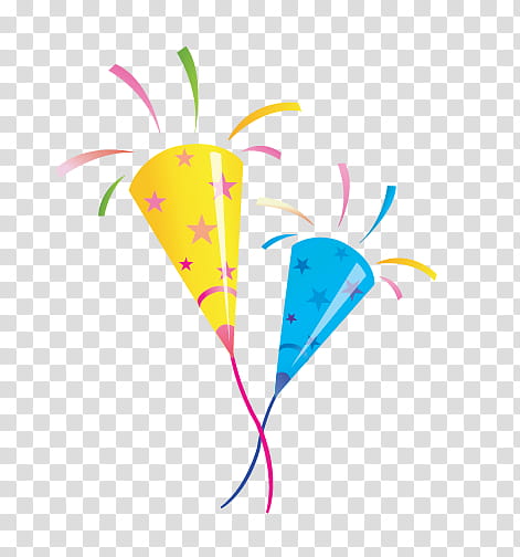 yellow and blue party hats transparent background PNG clipart