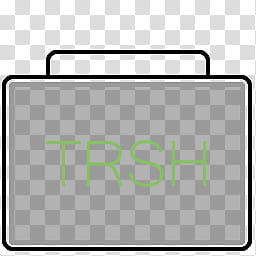 BigContainer dock icons, TRASH EMPTY, black folder illustration transparent background PNG clipart