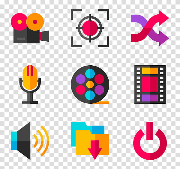Circle Design, Video Editing, Audiovisual, Film Editing, Line, Text, Logo, Magenta transparent background PNG clipart