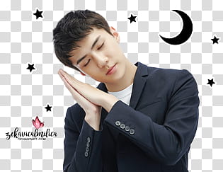 EXO LINE Stickers, male Korean pop artist transparent background PNG clipart