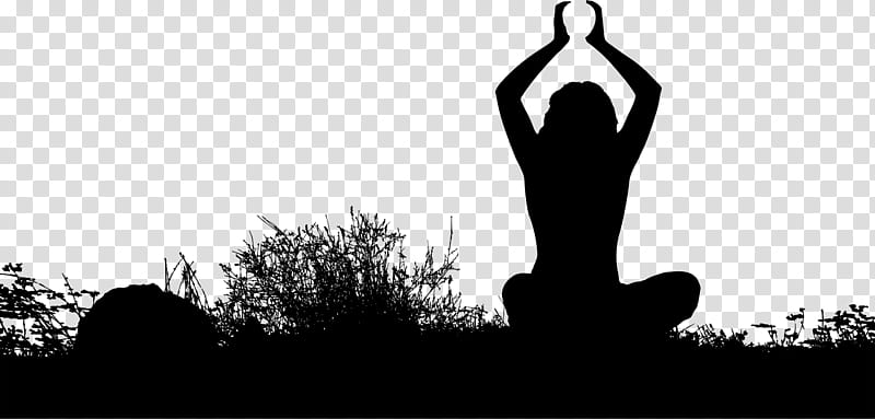 Yoga, Silhouette, Sky, Physical Fitness, Meditation, Blackandwhite, Backlighting, Sitting transparent background PNG clipart