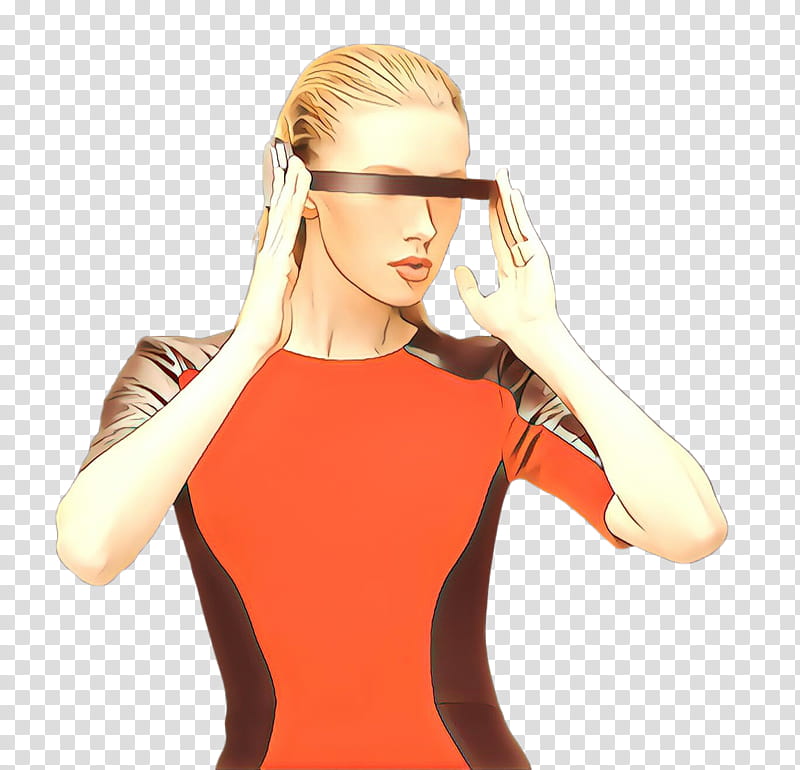 Orange, Shoulder, Neck, Eyewear, Joint, Beauty, Arm, Blond transparent background PNG clipart