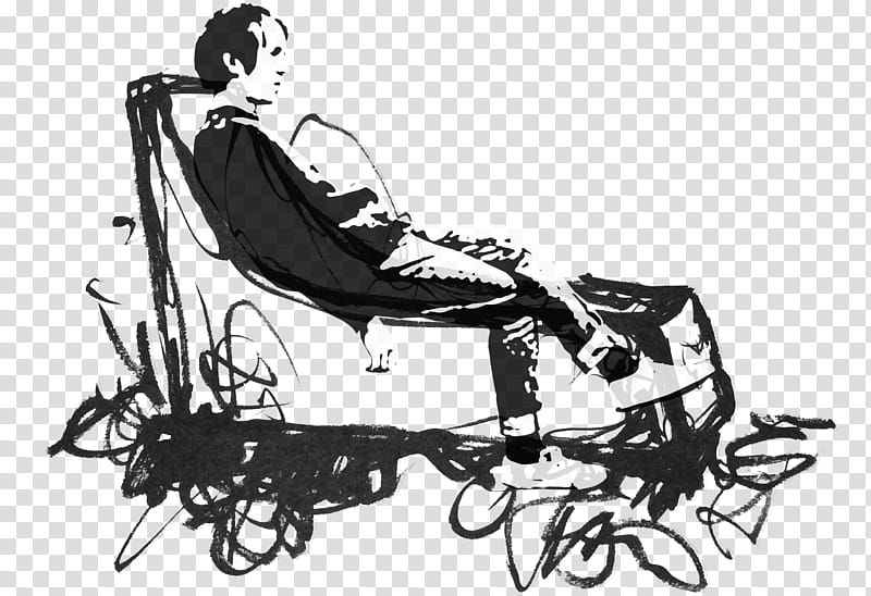 Bicycle, Sitting, Line Art, Wheelchair, Cartoon, Shoe, Vehicle, Blackandwhite transparent background PNG clipart