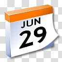 WinXP ICal, June  calendar icon transparent background PNG clipart