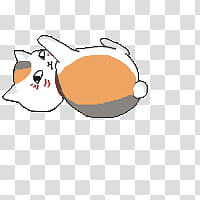 Nyanko sensei Shimeji, white, gray, and orange cat illustration transparent background PNG clipart