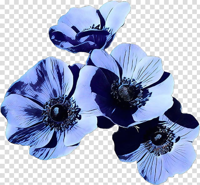 blue flower petal cobalt blue plant, Pop Art, Retro, Vintage, Anemone, Flowering Plant, Cut Flowers, Oriental Poppy transparent background PNG clipart