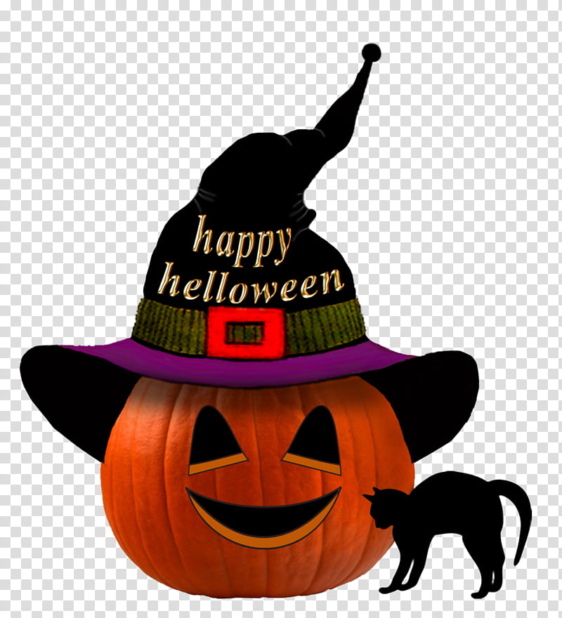 Orange, Black Cat, Witch Hat, Trickortreat, Clothing, Small To Mediumsized Cats, Pumpkin transparent background PNG clipart