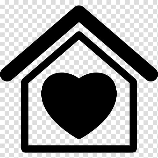 Real Estate, House, Building, Heart, Line, Symbol, Logo, Blackandwhite transparent background PNG clipart