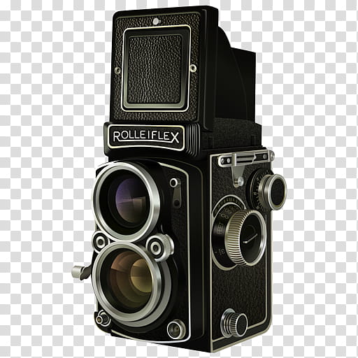 Rolleiflex Camera Icon, black and gray Rolleiflex land camera transparent background PNG clipart