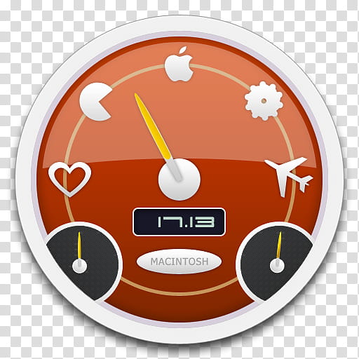 Dashboard minimamente, red Macintosh clock art transparent background PNG clipart
