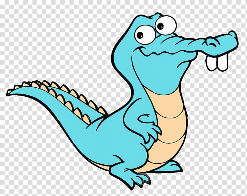 Alligator, Dinosaur, Cartoon, Line Art, Beak, Animal Figure, Crocodile, Tail transparent background PNG clipart