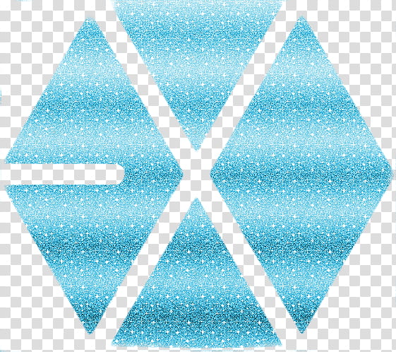 Exo Sky Blue Glitter Logo Inner transparent background PNG clipart