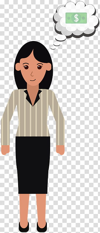 cartoon standing gesture finger black hair, Cartoon, Sleeve, Uniform transparent background PNG clipart