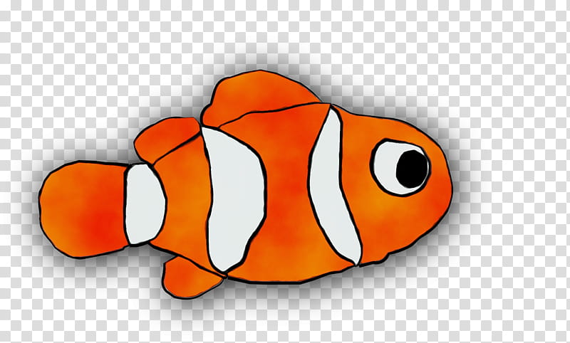 Orange, Watercolor, Paint, Wet Ink, Pomacentridae, Fish, Anemone Fish, Clownfish transparent background PNG clipart