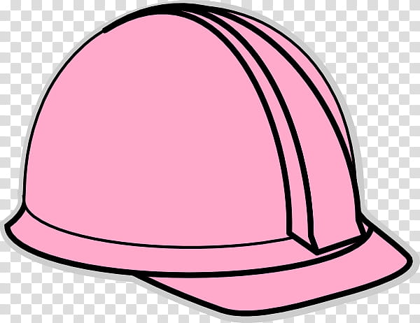 Hat, Hard Hats, Helmet, Hard Hat Yellow, Construction, Clothing, Pink, Line transparent background PNG clipart