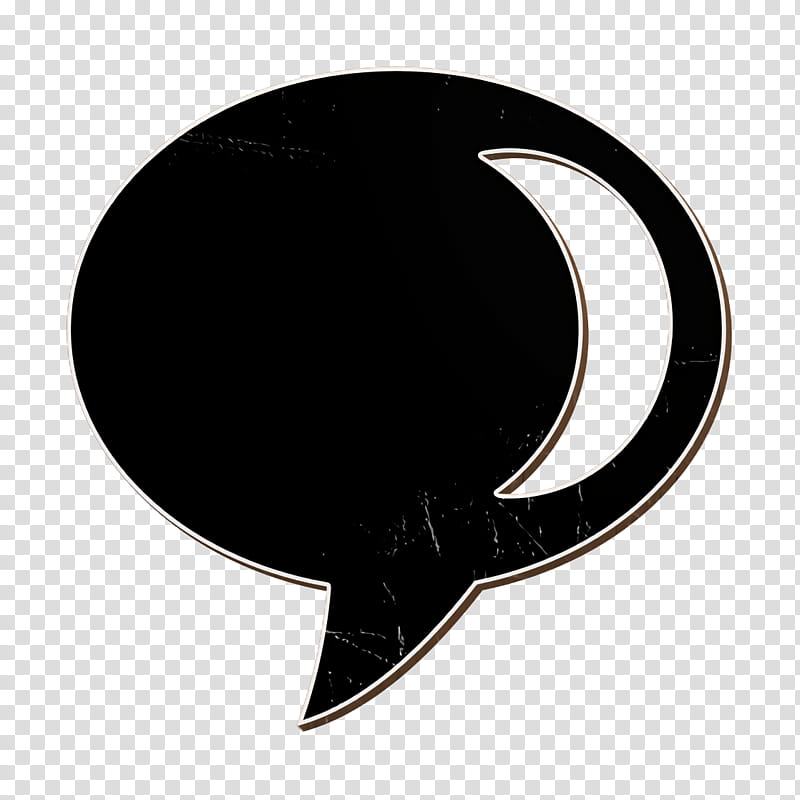 google icon talk icon, Crescent, Logo, Symbol, Circle, Blackandwhite transparent background PNG clipart