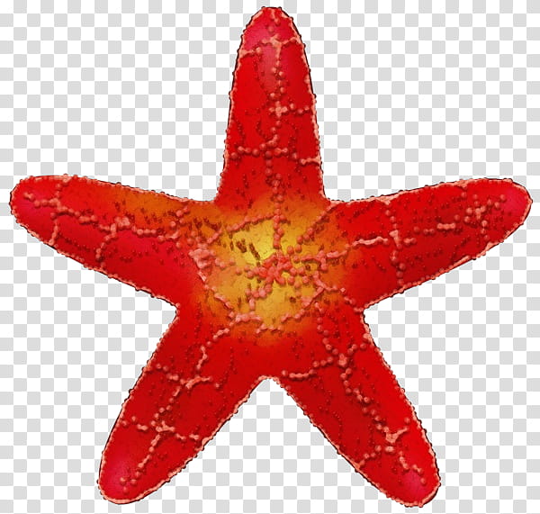 Red Star, Watercolor, Paint, Wet Ink, Art, Starfish, Fivepointed Star, Graphic Design transparent background PNG clipart