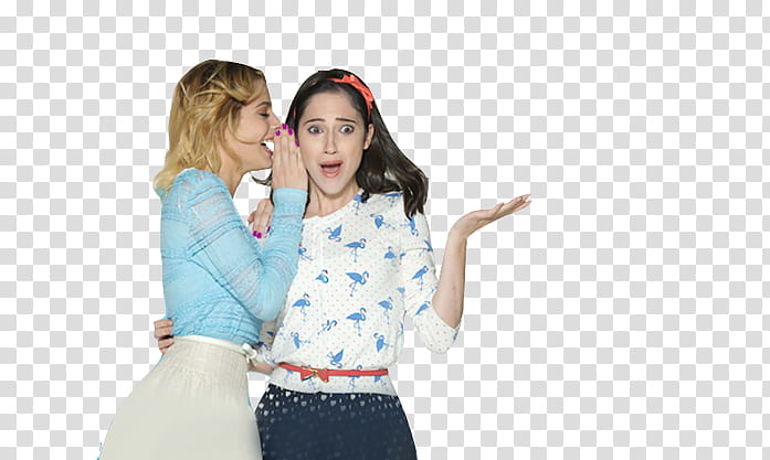 Violetta , woman whispering to other woman who is shocked transparent background PNG clipart