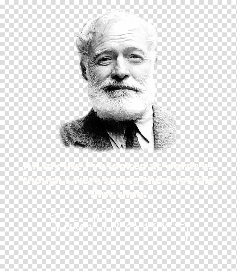 Earth Black And White, Ernest Hemingway, Farewell To Arms, Old Man And The Sea, Writer, Author, Book, Journalist transparent background PNG clipart