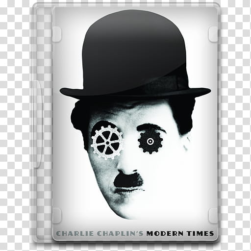 Movie Icon Mega , Modern Times, Charlie Chaplin's modern times poster illustration transparent background PNG clipart