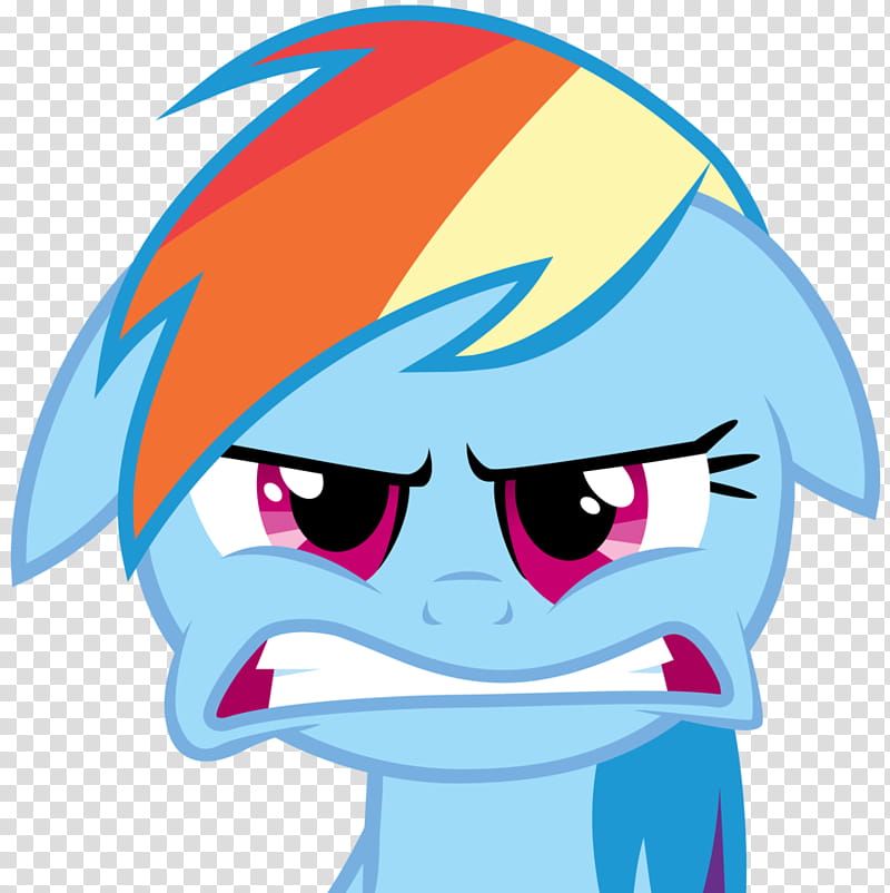 Rainbow Dash getting angry (% angrier version), My Little Pony Rainbow Dash character transparent background PNG clipart