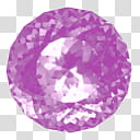 Shining Diamond Top View ICONS, Pink_x, round purple gemstone transparent background PNG clipart