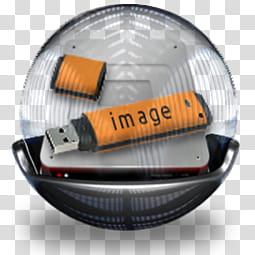 Sphere   , orange and black USB flash drive illustration transparent background PNG clipart