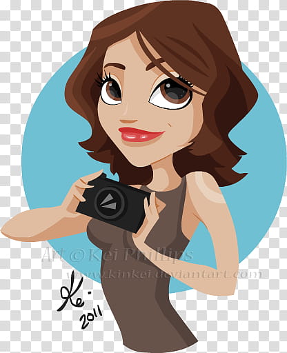NM-Woode commish, woman holding camera illustration transparent background PNG clipart