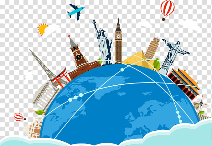 Travel World Map, Globe, Flat Design, Technology, Energy, Tourism transparent background PNG clipart
