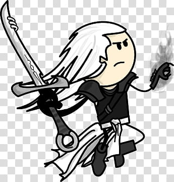 Oots Style experiment., man holding sword illustration transparent background PNG clipart