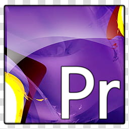 Adobe CS Icon Suite, Adobe_Pr__text, PR logo illustration transparent background PNG clipart