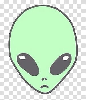 Green aesthetic, green and black alien graphic illustration transparent background PNG clipart