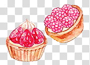 cupcake with strawberry on top drawing transparent background PNG clipart