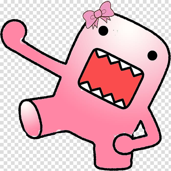 Domo Pink , pink Domo-kun illustration transparent background PNG clipart