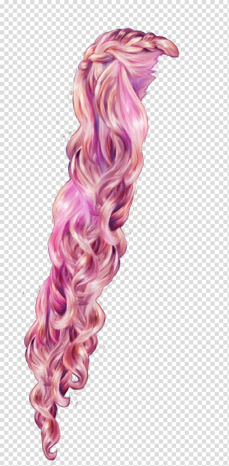Rapunzel Bubblegum Pink, pink hair illustration transparent background PNG clipart