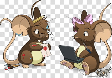 RATONES DE TRANSFORMICE s, two brown rat illustration transparent background PNG clipart