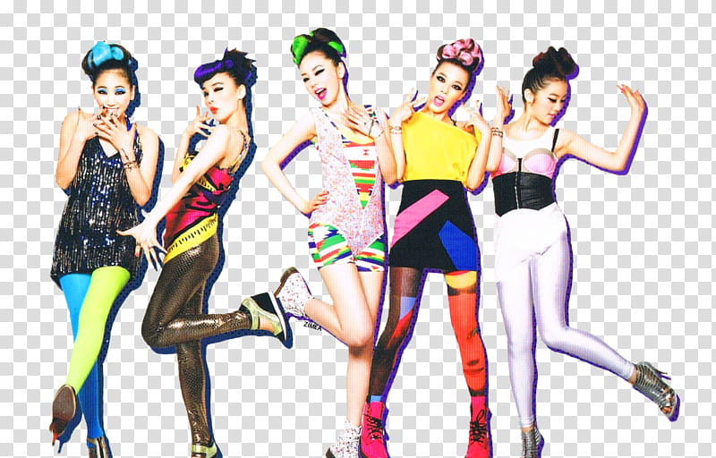 Wonder Girls render, five member girl group transparent background PNG clipart